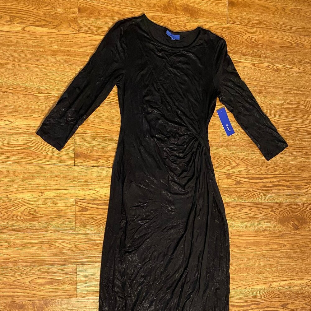 Apt. 9 women's juniors long cocktail/party black dress size xs extra small